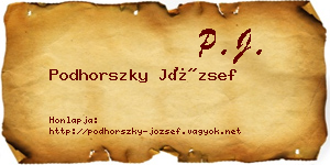 Podhorszky József névjegykártya